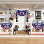 4Pack 2x4 Ft USA 250th Anniversary Bunting Fan Flags, 1776-2026 250 Years of Freedom Patriotic Banner, 4th of, alternate view