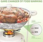 4Pack 6QT White Chafing Dishes for Buffet with Glass Lid in Silver and Golden, alternate view 7
