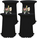 4Pack Black Cocktail Table Tablecloth 32"x 43" Cocktail Table Covers