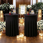 4Pack Black Cocktail Table Tablecloth 32"x 43" Cocktail Table Covers, alternate view 2