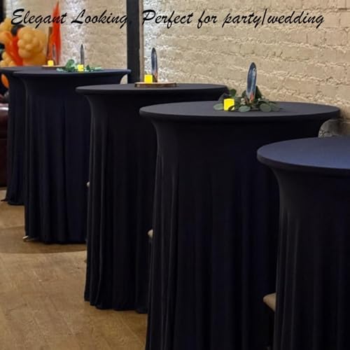 4Pack Black Cocktail Table Tablecloth 32"x 43" Cocktail Table Covers, alternate view 7