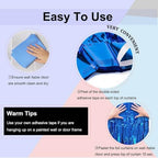 4Pack Blue Foil Fringe Curtain, Blue Streamers Backdrop Party Decorations, alternate view 6