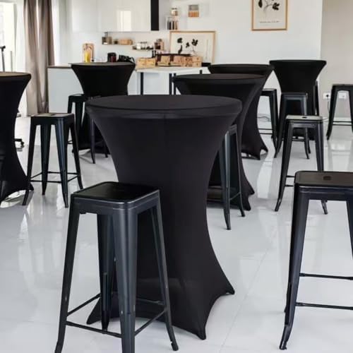 4Pack Cocktail Table Covers 32x43Inch Black Cocktail Table Tablecloths in 32x43Inch, alternate view 2