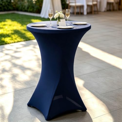 4Pack Cocktail Table Covers 32x43Inch Navy Blue Cocktail Table Tablecloths in 32x43Inch in Navy Blue, alternate view 7