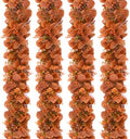 4Pack Eucalyptus Garland, Fall Artificial Eucalyptus Garland with Flowers