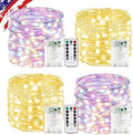 4Pack Fairy Lights Battery Twinkle Lights Remote Warm White & Multicolor in Warm White & Multicolor