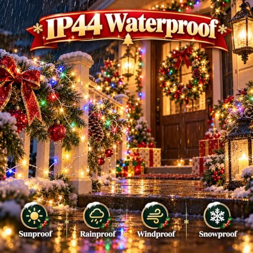 4Pack Fairy Lights Battery Twinkle Lights Remote Warm White & Multicolor in Warm White & Multicolor, alternate view 4