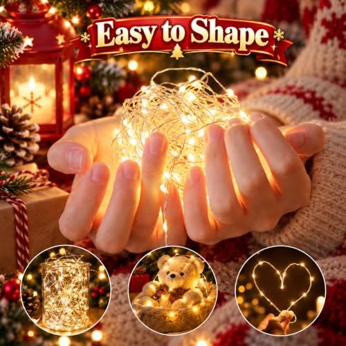4Pack Fairy Lights Battery Twinkle Lights Remote Warm White & Multicolor in Warm White & Multicolor, alternate view 6