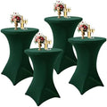 4Pack Forest Green Cocktail Table Covers 32x43Inch Cocktail Tablecloths in 32x43Inch in Forest Green