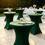 4Pack Forest Green Cocktail Table Covers 32x43Inch Cocktail Tablecloths in 32x43Inch in Forest Green, alternate view 2