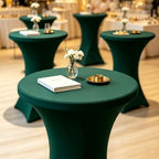 4Pack Forest Green Cocktail Table Covers 32x43Inch Cocktail Tablecloths in 32x43Inch in Forest Green, alternate view 7