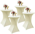 4Pack Ivory Cocktail Table Covers 32x43Inch Cocktail Table Tablecloths in 32x43Inch
