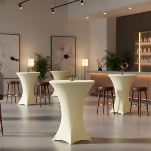 4Pack Ivory Cocktail Table Covers 32x43Inch Cocktail Table Tablecloths in 32x43Inch, alternate view 2