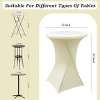4Pack Ivory Cocktail Table Covers 32x43Inch Cocktail Table Tablecloths in 32x43Inch, alternate view 3