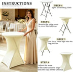 4Pack Ivory Cocktail Table Covers 32x43Inch Cocktail Table Tablecloths in 32x43Inch, alternate view 4