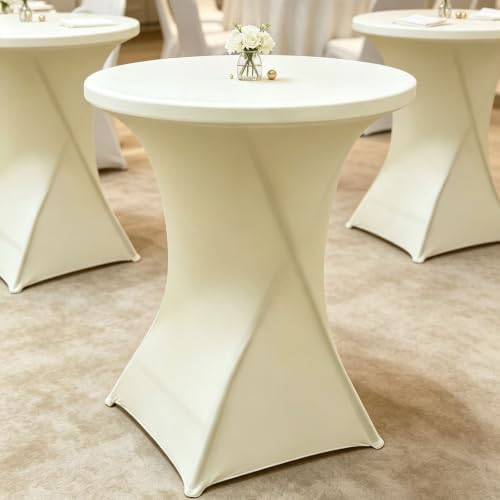 4Pack Ivory Cocktail Table Covers 32x43Inch Cocktail Table Tablecloths in 32x43Inch, alternate view 7