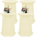 4Pack Ivory Cocktail Table Tablecloth 32"x 43" Cocktail Table Cover