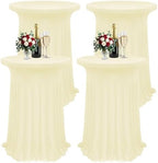 4Pack Ivory Cocktail Table Tablecloth 32"x 43" Cocktail Table Cover