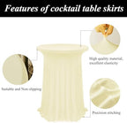 4Pack Ivory Cocktail Table Tablecloth 32"x 43" Cocktail Table Cover, alternate view 4