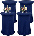 4Pack Navy Blue Cocktail Table Covers 32"x43" Cocktail Table Tablecloths