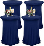 4Pack Navy Blue Cocktail Table Covers 32"x43" Cocktail Table Tablecloths