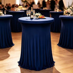 4Pack Navy Blue Cocktail Table Covers 32"x43" Cocktail Table Tablecloths, alternate view 2
