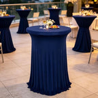 4Pack Navy Blue Cocktail Table Covers 32"x43" Cocktail Table Tablecloths, alternate view 7