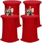 4Pack Red Cocktail Table Covers 32"x43" Cocktail Table Tablecloths Red