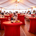 4Pack Red Cocktail Table Covers 32"x43" Cocktail Table Tablecloths Red, alternate view 2