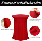 4Pack Red Cocktail Table Covers 32"x43" Cocktail Table Tablecloths Red, alternate view 5