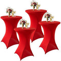 4Pack Red Cocktail Table Covers 32x43Inch Red Cocktail Table Tablecloths in 32x43Inch in Red