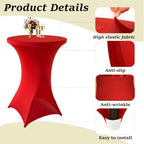 4Pack Red Cocktail Table Covers 32x43Inch Red Cocktail Table Tablecloths in 32x43Inch in Red, alternate view 4