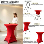 4Pack Red Cocktail Table Covers 32x43Inch Red Cocktail Table Tablecloths in 32x43Inch in Red, alternate view 6