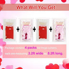 4Pack Red Pink Valentines Foil Fringe Curtains, Valentines Day Decorations, alternate view 3
