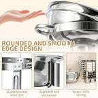4Pack Round 7QT Stainless Steel Chafing Dishes for Buffet in 4 Pack Sliver, alternate view 5