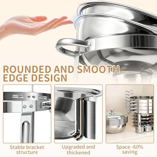 4Pack Round 7QT Stainless Steel Chafing Dishes for Buffet in 4 Pack Sliver, alternate view 5