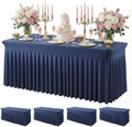 4Pack Spandex Tablecloth for 6FT Rectangle Table, Table Skirt