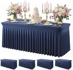 4Pack Spandex Tablecloth for 6FT Rectangle Table, Table Skirt