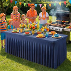 4Pack Spandex Tablecloth for 6FT Rectangle Table, Table Skirt, alternate view 4