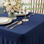 4Pack Spandex Tablecloth for 6FT Rectangle Table, Table Skirt, alternate view 5