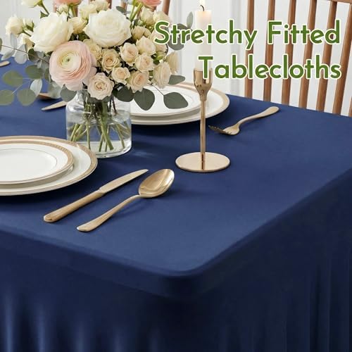 4Pack Spandex Tablecloth for 6FT Rectangle Table, Table Skirt, alternate view 5