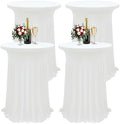 4Pack White Cocktail Table Covers 32"x 43" Cocktail Table Tablecloth