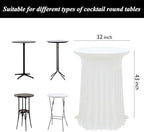4Pack White Cocktail Table Covers 32"x 43" Cocktail Table Tablecloth, alternate view 3