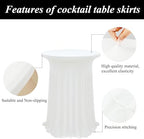 4Pack White Cocktail Table Covers 32"x 43" Cocktail Table Tablecloth, alternate view 4