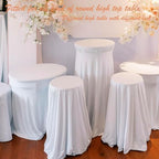 4Pack White Cocktail Table Covers 32"x 43" Cocktail Table Tablecloth, alternate view 7