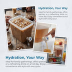 4pcs 1.3 Gallon Drink Dispenser for Fridge, Clear Plastic Beverage Dispenser with Spigot and Lid, Leakproof, alternate view 6