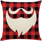 4PCS 18"x18" Throw Pillow Covers for Christmas Cushion Pillow Cases, alternate view 4