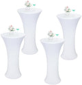 4PCS 24x43 Inch Fitted Cocktail Tablecloth, Cocktail Table Cover in 24x43 Inch