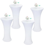 4PCS 24x43 Inch Fitted Cocktail Tablecloth, Cocktail Table Cover in 24x43 Inch