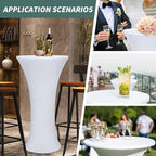 4PCS 24x43 Inch Fitted Cocktail Tablecloth, Cocktail Table Cover in 24x43 Inch, alternate view 6